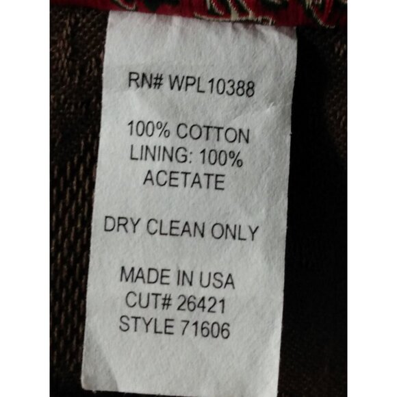 Vtg Wah Maker 2 Pc Skirt Set Brown Jacket Sz 8 Maxi Skirt Sz 12 Button Front USA - Picture 10 of 10